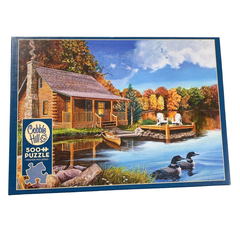 Cobble Hill Loon Lake 500 Pieces Puzzle Complete